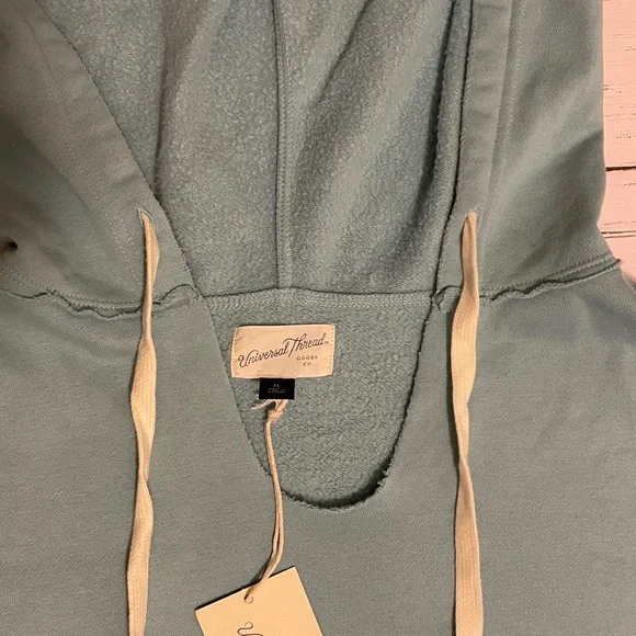 Universal Thread Aqua Blue Beach-Style Hoodie Sweatshirt, size XL, NWT - Picture 7 of 13